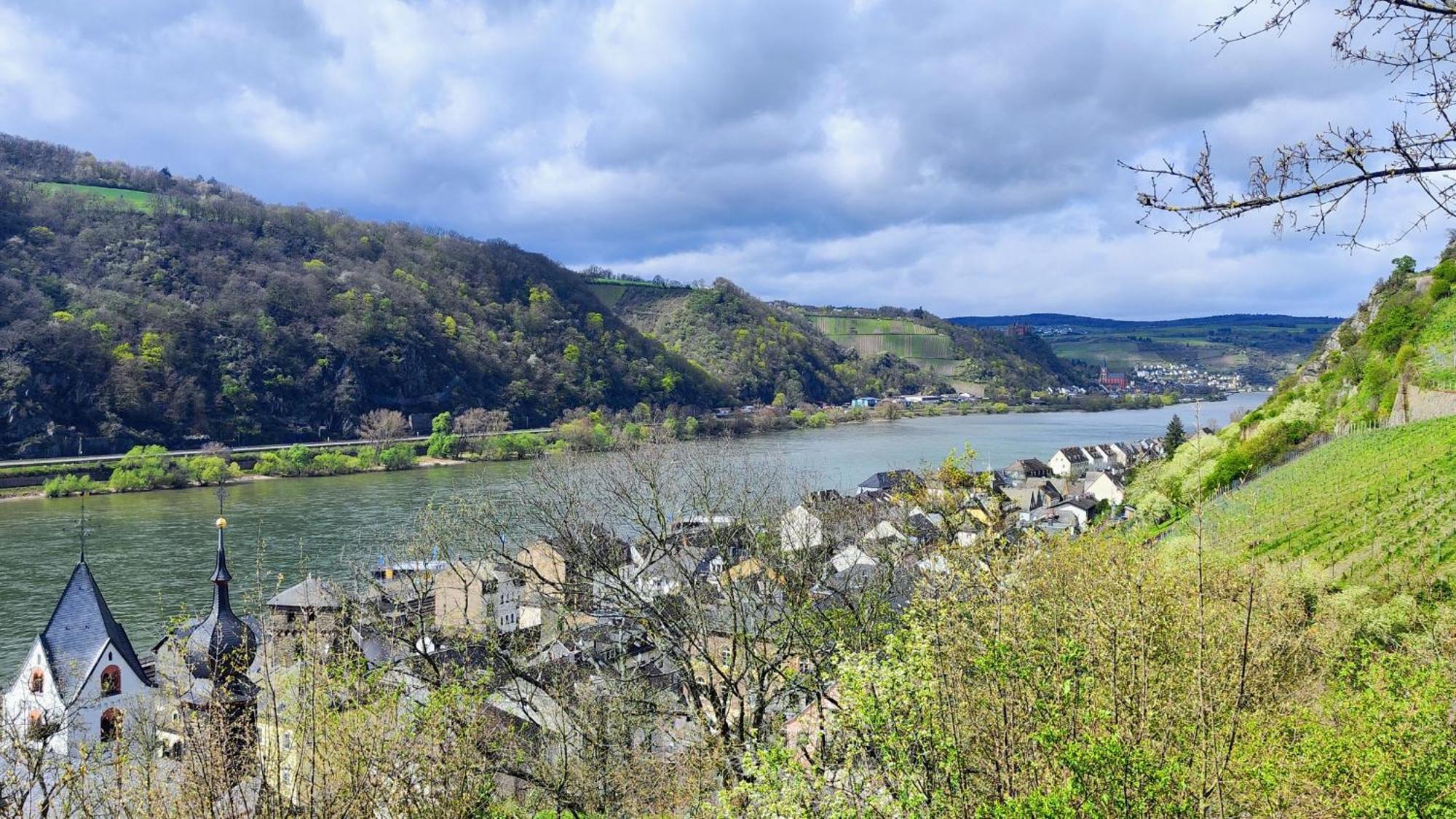 Direkt Am Rhein Mit Burgblick Nahe Rheinsteig Bis 8 Personen, 2 Baeder, 4 Zimmer, Kueche, Netflix Daire Kaub Dış mekan fotoğraf
